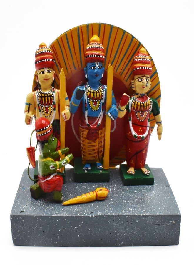 justhandmade Wooden Lord Ramar Pattabhishekam Set | Golu Bommai | Home Decor Showpiece | Gift - Image 4